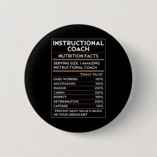 Teacher Instructional Coach Nutrition Facts Ck To 6 Cm Round Badge
