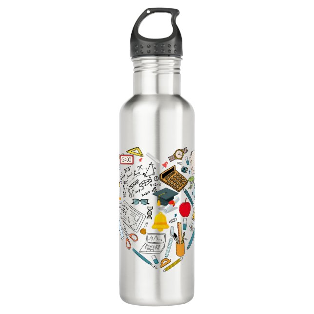 Teacher Instructor Professor Tool Heart 710 Ml Water Bottle (Front)