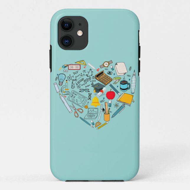 Teacher Instructor Professor Tool Heart Case-Mate iPhone Case (Back)