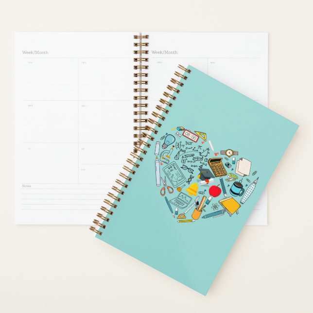 Teacher Instructor Professor Tool Heart Planner (Display)
