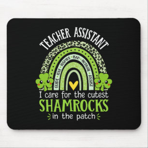 Teacher Istant St Patricks Day Shamrocks Teacher A Mouse Mat