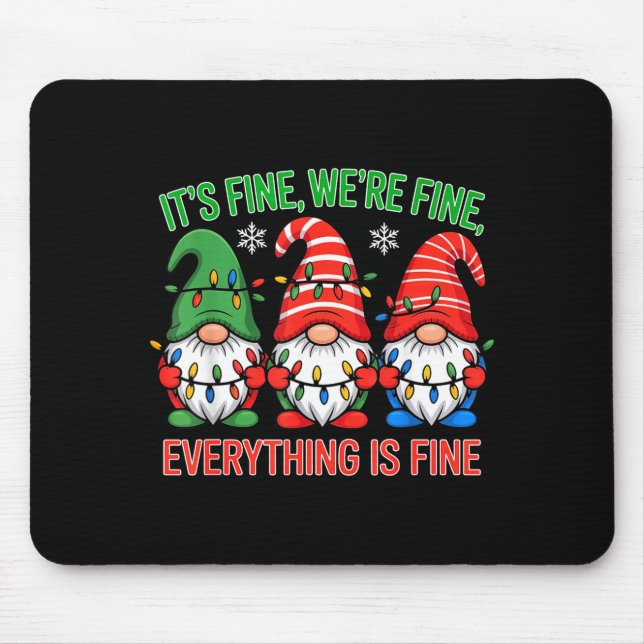 Teacher It's Fine We're Fine Everything Is Fine Gn Mouse Mat (Front)