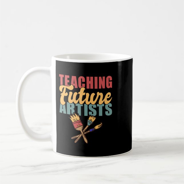 Teacher Job Art Teacher Painter Painting Drawing A Coffee Mug (Left)