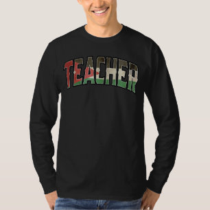 Teacher Jordanian Vintage Heritage Dna Flag T-Shirt