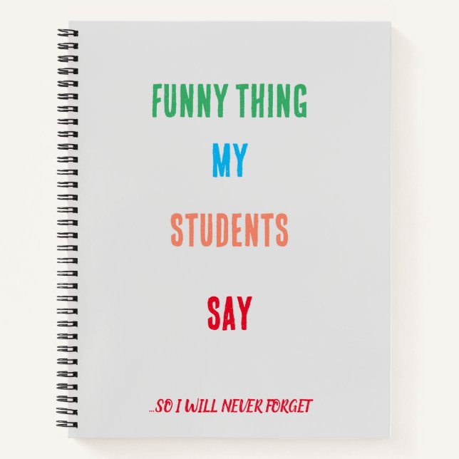 Teacher Journal Spiral Notebook (Front)