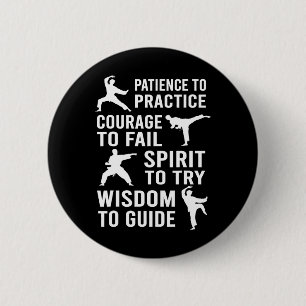 Teacher Karate Student Trainee Practice Karate Tra 6 Cm Round Badge