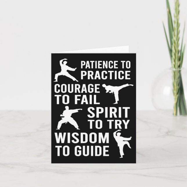 Teacher Karate Student Trainee Practice Karate Tra Card (Front)