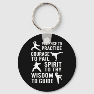 Teacher Karate Student Trainee Practice Karate Tra Key Ring