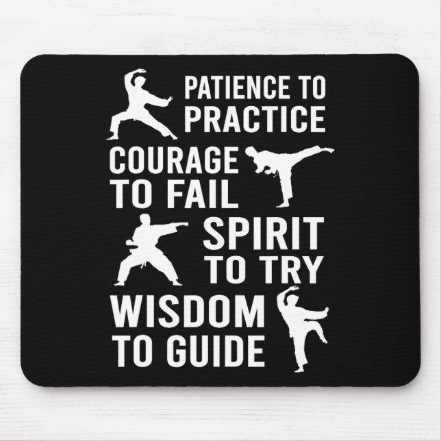 Teacher Karate Student Trainee Practice Karate Tra Mouse Mat (Front)