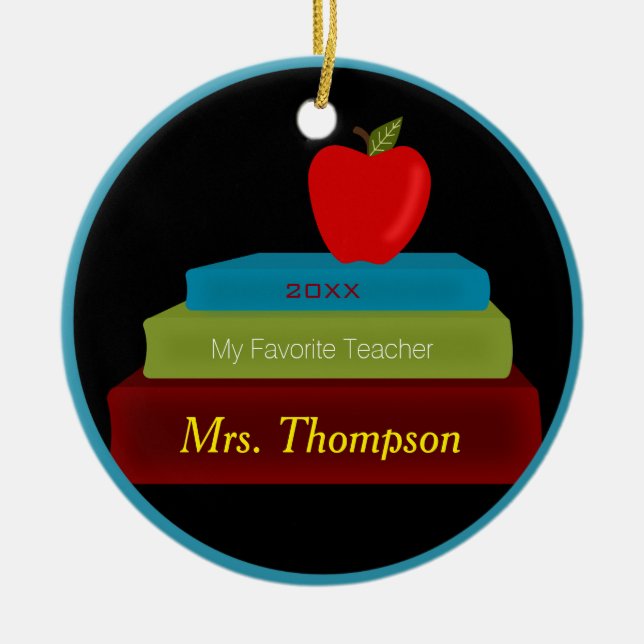 Teacher Keepsake Personalised Ornament (Front)