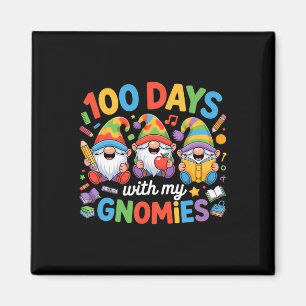 Teacher Kids Gnome 100 Days Of School Magnet