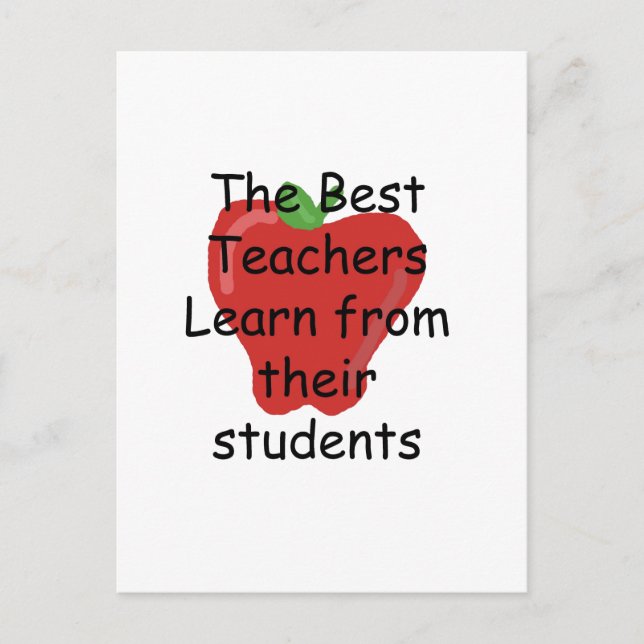 Teacher learn from Students Postcard (Front)