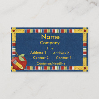Teacher learning business card