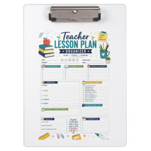 Teacher Lesson Plan Organiser Clipboard for Classr