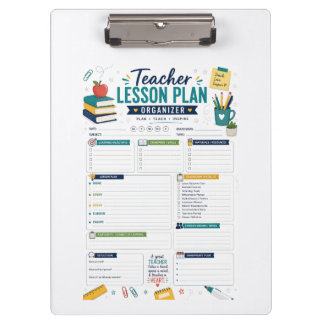 Teacher Lesson Plan Organiser Clipboard for Classr