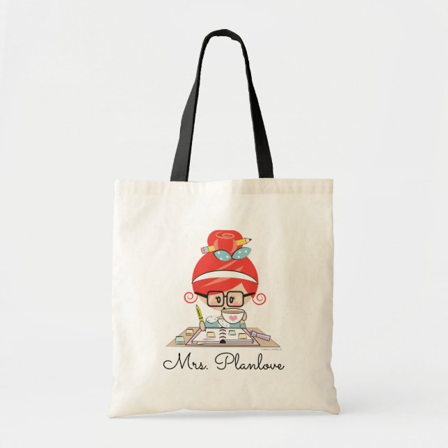 Teacher Lesson Plans Tote Bag Redhead (Front)