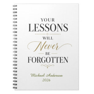 Teacher Lessons Custom Name Notebook