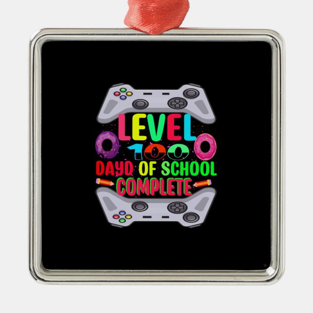 Teacher Level 100 Days Of School Complete Metal Tree Decoration (Front)