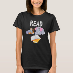 Teacher Library Read Book Club Piggie Elephant Pig T-Shirt