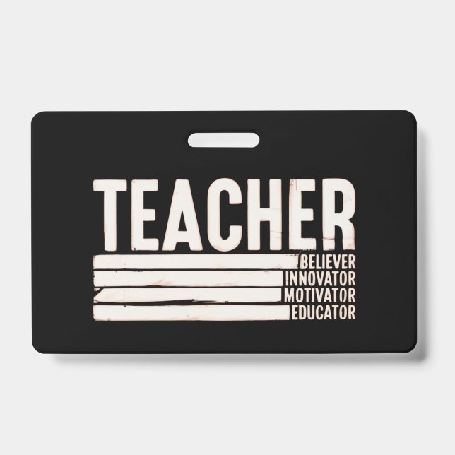 Teacher Life Back to School  ID Badge (Front)