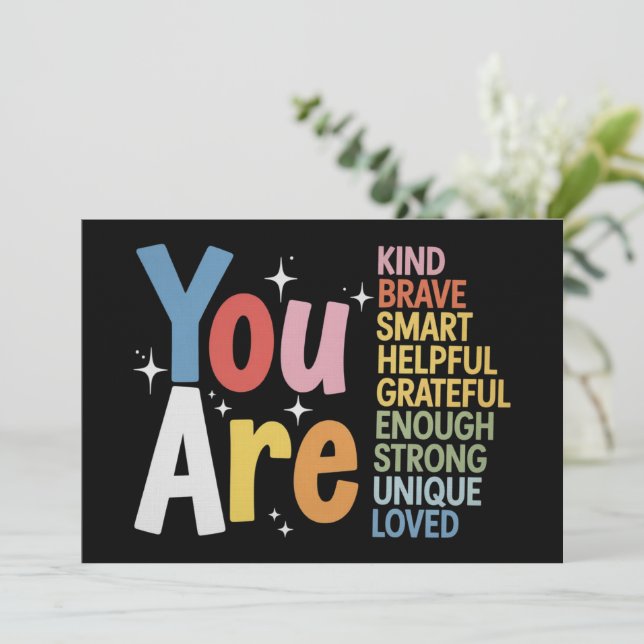 Teacher Life Be Kind Teaching School Students Invitation (Standing Front)