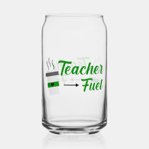 Teacher Life Cute School Can Glass