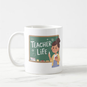 Teacher Life Cute Teacher Chalkboard Coffee Mug Te