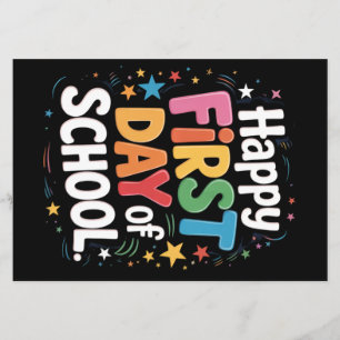 Teacher Life Gift Happy First Day Of School  Flyer