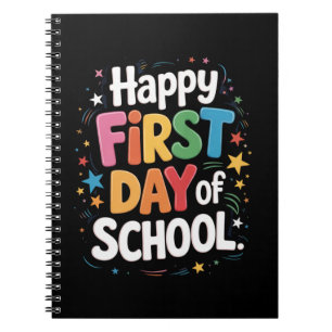 Teacher Life Gift Happy First Day Of School  Notebook