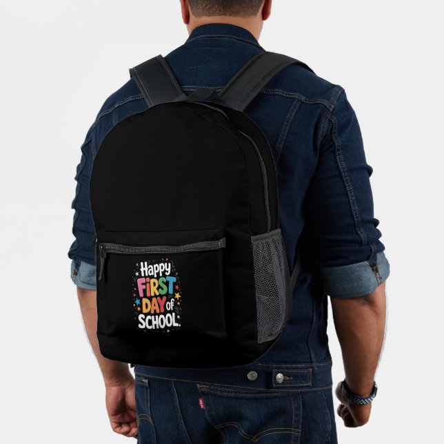 Teacher Life Gift Happy First Day Of School  Printed Backpack (Insitu (Model))