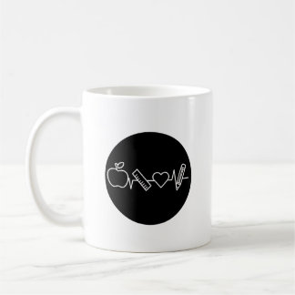 Teacher Life Heartbeat Mug | Minimalist School