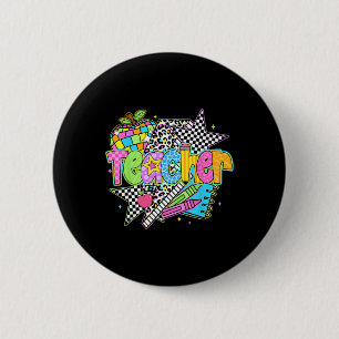 Teacher Life Inspirational Back To School Teach Lo 6 Cm Round Badge