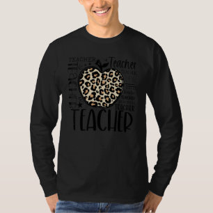 Teacher Life Leopard Apple Teacher's Day Back To S T-Shirt