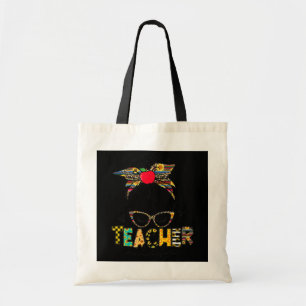Teacher Life Messy Bun Hair Women Teacher's Day Tote Bag