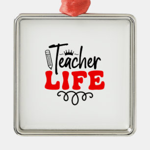 Teacher Life Metal Tree Decoration