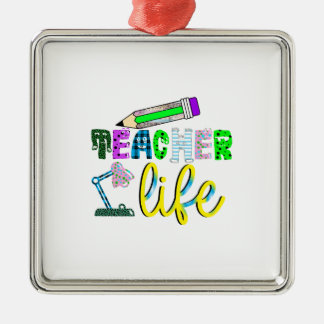 Teacher Life Metal Tree Decoration