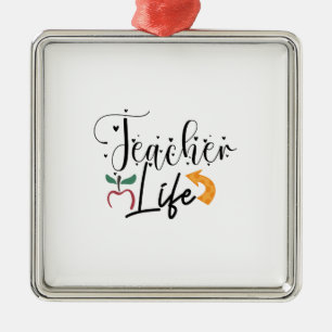 Teacher Life Metal Tree Decoration