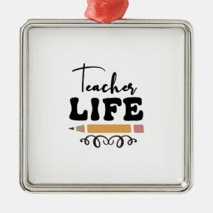 Teacher Life Metal Tree Decoration