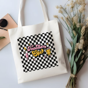 Teacher Life Retro Tote Bag