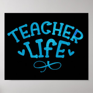 TEACHER LIFE typographic Poster