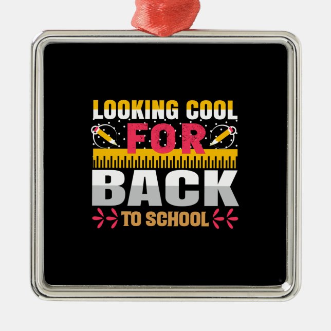 Teacher Looking Cool For Back To School Metal Tree Decoration (Front)