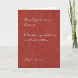 Teacher Lost Art Thank You Card