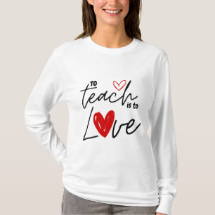 Teacher love 100th school funny teaching T-Shirt