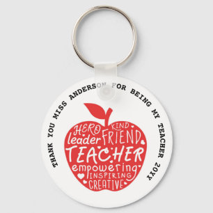 TEACHER LOVE INSPIRE Personalized Gift Under $4 Key Ring