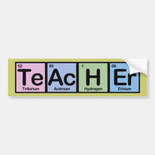 Teacher made of Elements Bumper Sticker