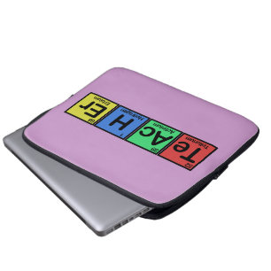 Teacher made of Elements colours Laptop Sleeve