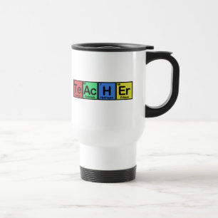 Teacher made of Elements colours Travel Mug