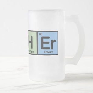 Teacher made of Elements Frosted Glass Beer Mug