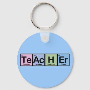 Teacher made of Elements Key Ring