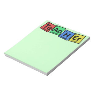 Teacher made of Elements whimsical Notepad